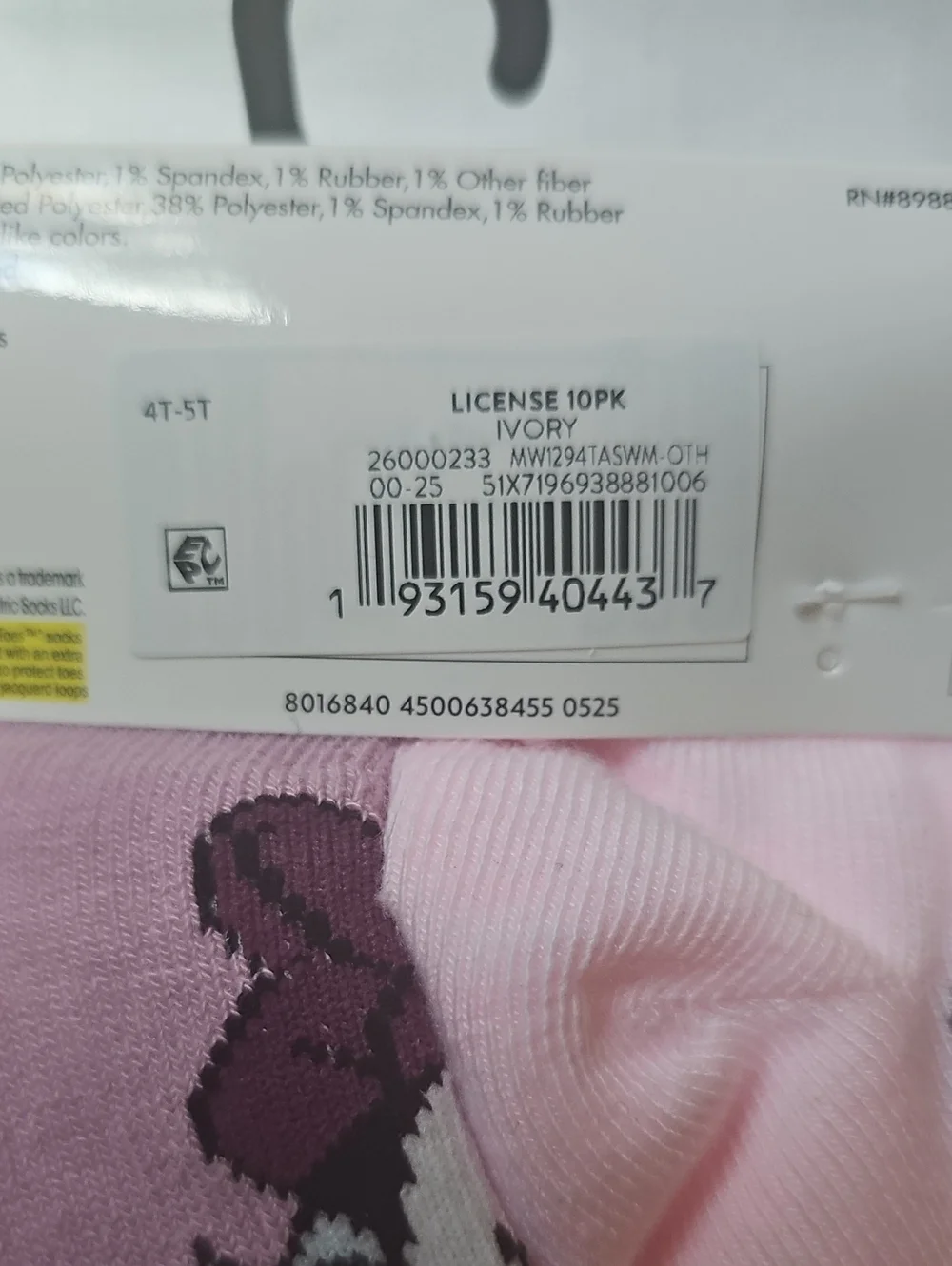 Disney-Junior Minnie Mouse Toddler Size 4T-5T Ankle Socks 10 Pair Multicolor New